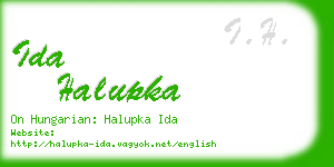 ida halupka business card